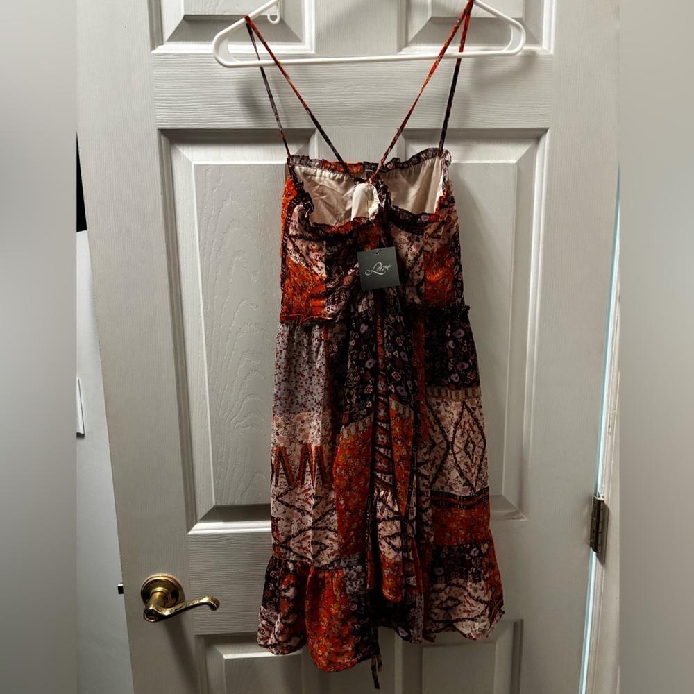 Patchwork Spaghetti-Strap Mini Dress NWT NWT - image 3
